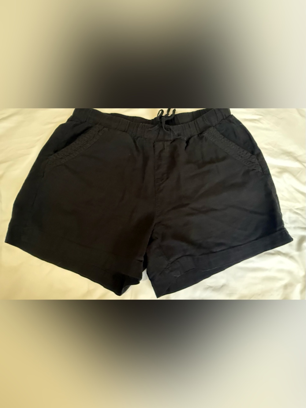 Briggs New York Women's Linen Blend Pull-On Drawstring Shorts